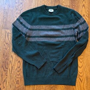 Old Navy Crewneck Sweater with Gray Stripes